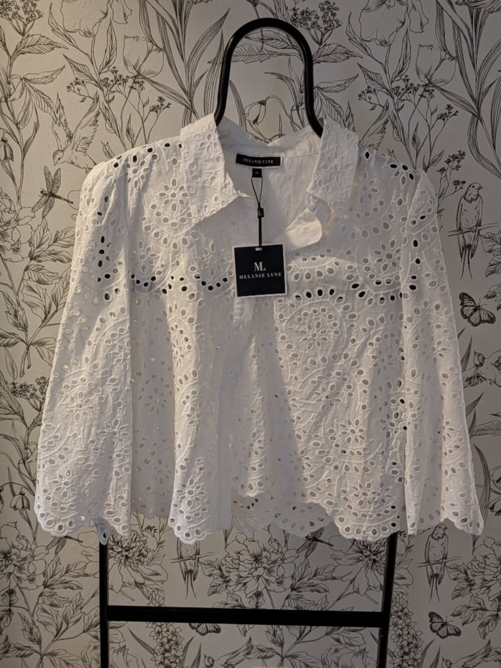 Melanie Lyne White Eyelet Blouse | NWT | Size 10